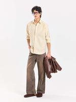 Load image into Gallery viewer, Relaxed Fit Mustard Striped Shirt