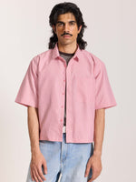 Load image into Gallery viewer, Pink Checkered Cropped Shirt