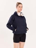 Load image into Gallery viewer, Dark Blue Cropped Fit Hoodie