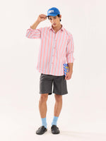 Load image into Gallery viewer, Peach Striped Oxford Shirt