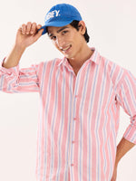 Load image into Gallery viewer, Peach Striped Oxford Shirt