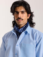 Load image into Gallery viewer, Sky Blue Checkered Cropped Shirt