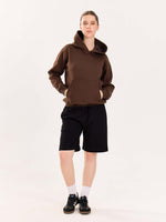 Load image into Gallery viewer, Dark Brown Cropped Fit Hoodie