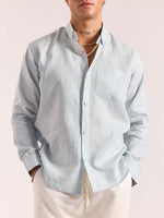 Load image into Gallery viewer, Ice Blue 60s Lea Linen Shirt