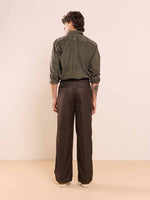 Load image into Gallery viewer, Brown Textured Baggy Fit Trousers