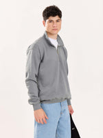 Load image into Gallery viewer, Grey Quarter-Zip Sweatshirt
