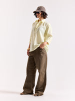 Load image into Gallery viewer, Light Yellow Linen Blend Pullover