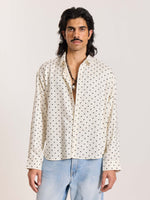 Load image into Gallery viewer, Polka Dot Oversized Cropped Shirt