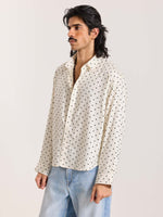 Load image into Gallery viewer, Polka Dot Oversized Cropped Shirt
