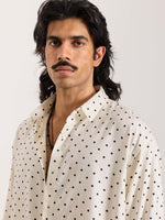 Load image into Gallery viewer, Polka Dot Oversized Cropped Shirt
