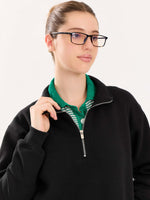 Load image into Gallery viewer, Black Quarter-Zip Sweatshirt