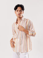 Load image into Gallery viewer, Linen-blend Striped Shirt