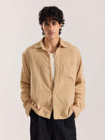 Load image into Gallery viewer, Beige Gauze Holiday Shirt