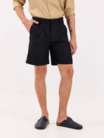 Load image into Gallery viewer, Black Trouser Shorts