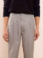 Load image into Gallery viewer, Grey Textured Baggy Fit Trousers