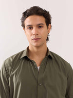 Load image into Gallery viewer, Khaki Green Poplin Shirt