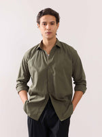 Load image into Gallery viewer, Khaki Green Poplin Shirt