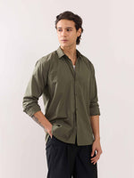 Load image into Gallery viewer, Khaki Green Poplin Shirt