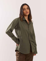 Load image into Gallery viewer, Khaki Green Poplin Shirt