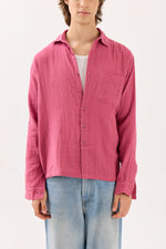 Load image into Gallery viewer, Dark Pink Gauze Holiday Shirt
