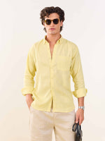 Load image into Gallery viewer, Butter Yellow Irish Linen Shirt