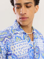 Load image into Gallery viewer, Blue Mosaic Printed Shirt