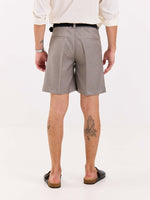 Load image into Gallery viewer, Grey Checked Trouser Shorts