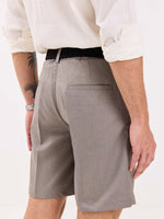 Load image into Gallery viewer, Grey Checked Trouser Shorts