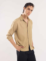 Load image into Gallery viewer, Sand Brown Drape Shirt