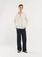 Load image into Gallery viewer, Pearl White Drape Shirt