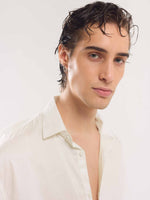 Load image into Gallery viewer, Pearl White Drape Shirt