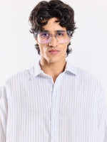 Load image into Gallery viewer, White Striped Gauze Holiday Shirt