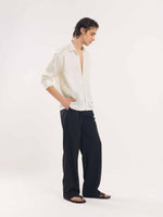 Load image into Gallery viewer, Pearl White Drape Shirt