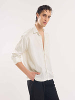 Load image into Gallery viewer, Pearl White Drape Shirt
