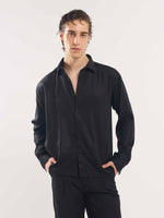 Load image into Gallery viewer, Black Drape Shirt