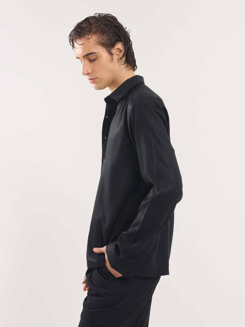 Black Drape Shirt