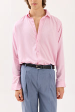 Load image into Gallery viewer, Light Pink Textured Drape Shirt