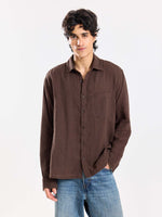 Load image into Gallery viewer, Dark Brown Gauze Holiday Shirt