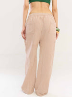 Load image into Gallery viewer, Brown Gingham Gauze Pull-on Pants