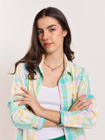 Load image into Gallery viewer, Multicolor Checked Holiday Shirt