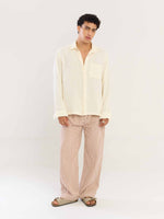 Load image into Gallery viewer, Brown Gingham Gauze Pull-on Pants