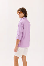 Load image into Gallery viewer, Lilac Textured Drape Shirt