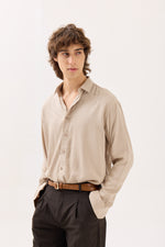 Load image into Gallery viewer, Beige Textured Drape Shirt