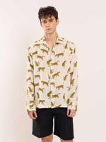 Load image into Gallery viewer, Cheetah Printed Gauze Holiday Shirt