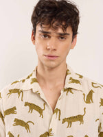 Load image into Gallery viewer, Cheetah Printed Gauze Holiday Shirt
