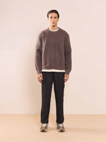 Load image into Gallery viewer, Black Textured Baggy Fit Trousers