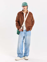 Load image into Gallery viewer, Russet Brown Corduroy Oversized Shirt