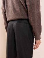 Load image into Gallery viewer, Black Textured Baggy Fit Trousers