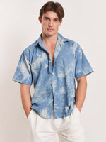 Load image into Gallery viewer, Star Embossed Denim - Cropped Shirt