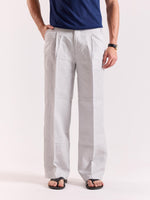 Load image into Gallery viewer, Ice Blue Linen Baggy Trousers